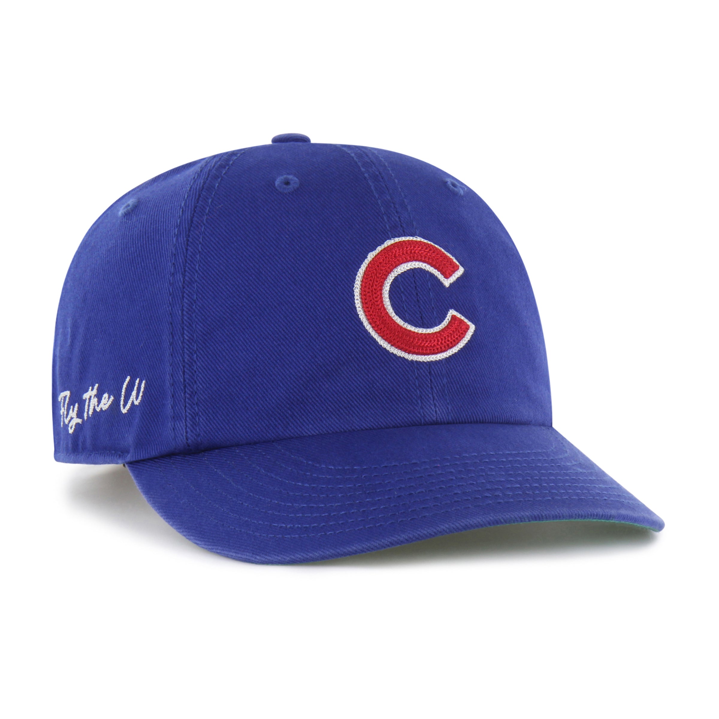 CHICAGO CUBS CHAIN SIDE STITCH '47 CLEAN UP ROUND VISOR - Blue