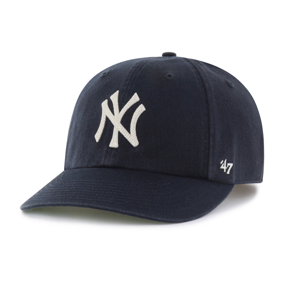 NEW YORK YANKEES CHAIN SIDE STITCH '47 CLEAN UP ROUND VISOR