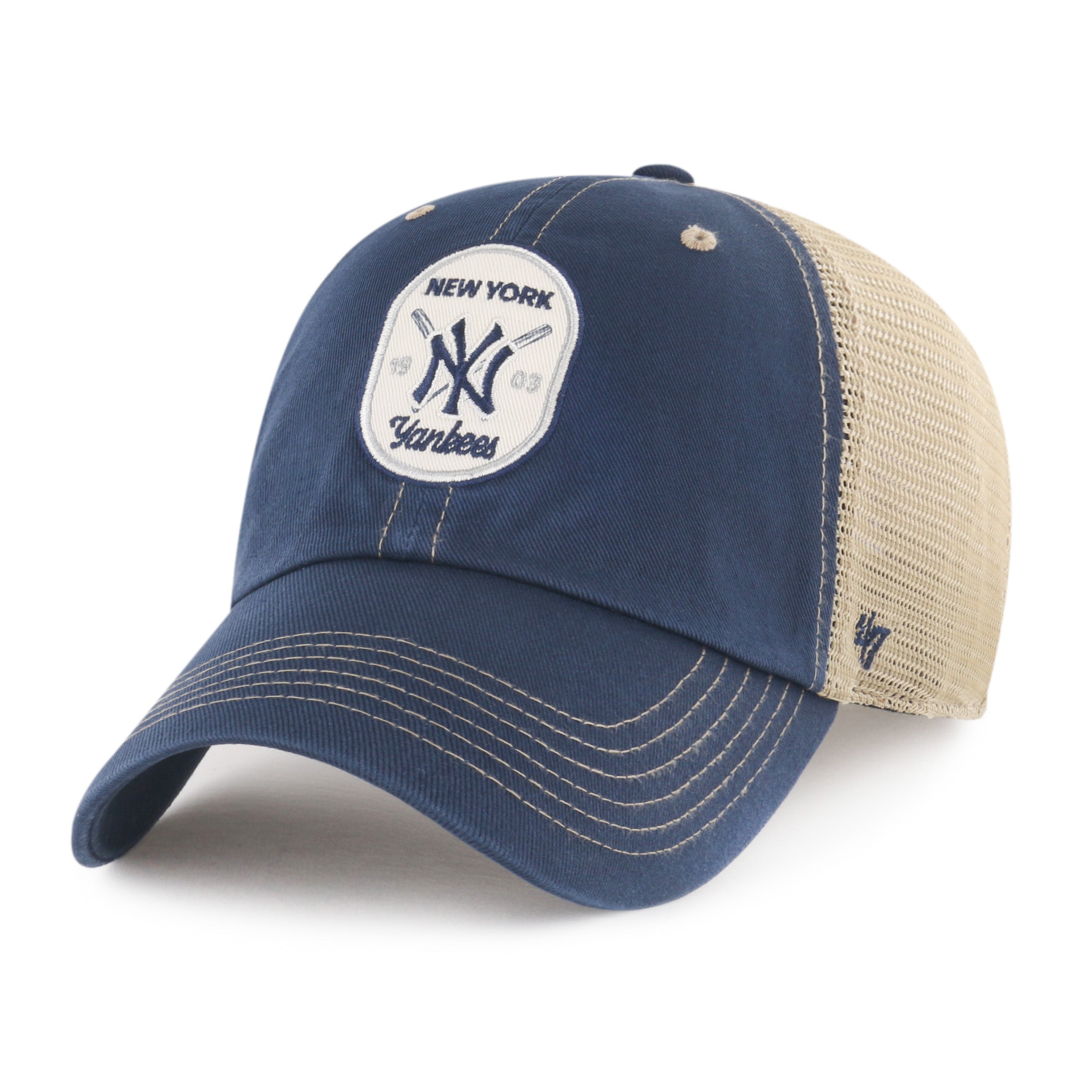 HOLIDAY×'47 CLEAN UP MESH NEW YORK YANKEES CROSSPATCH MESH '47 CLEAN UP - Navy