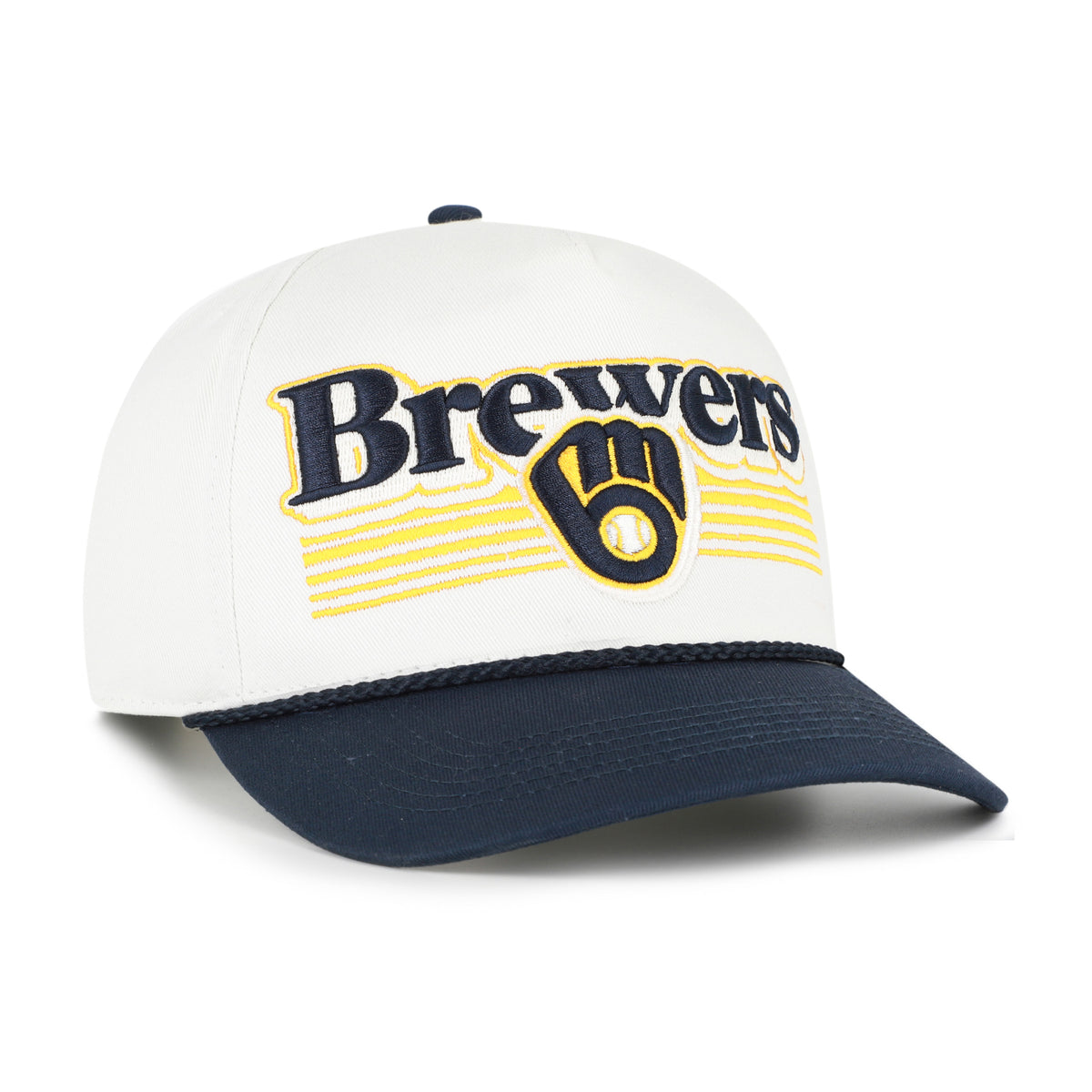 MILWAUKEE BREWERS SCRIPT FADE TWO TONE ROPE '47 HITCH