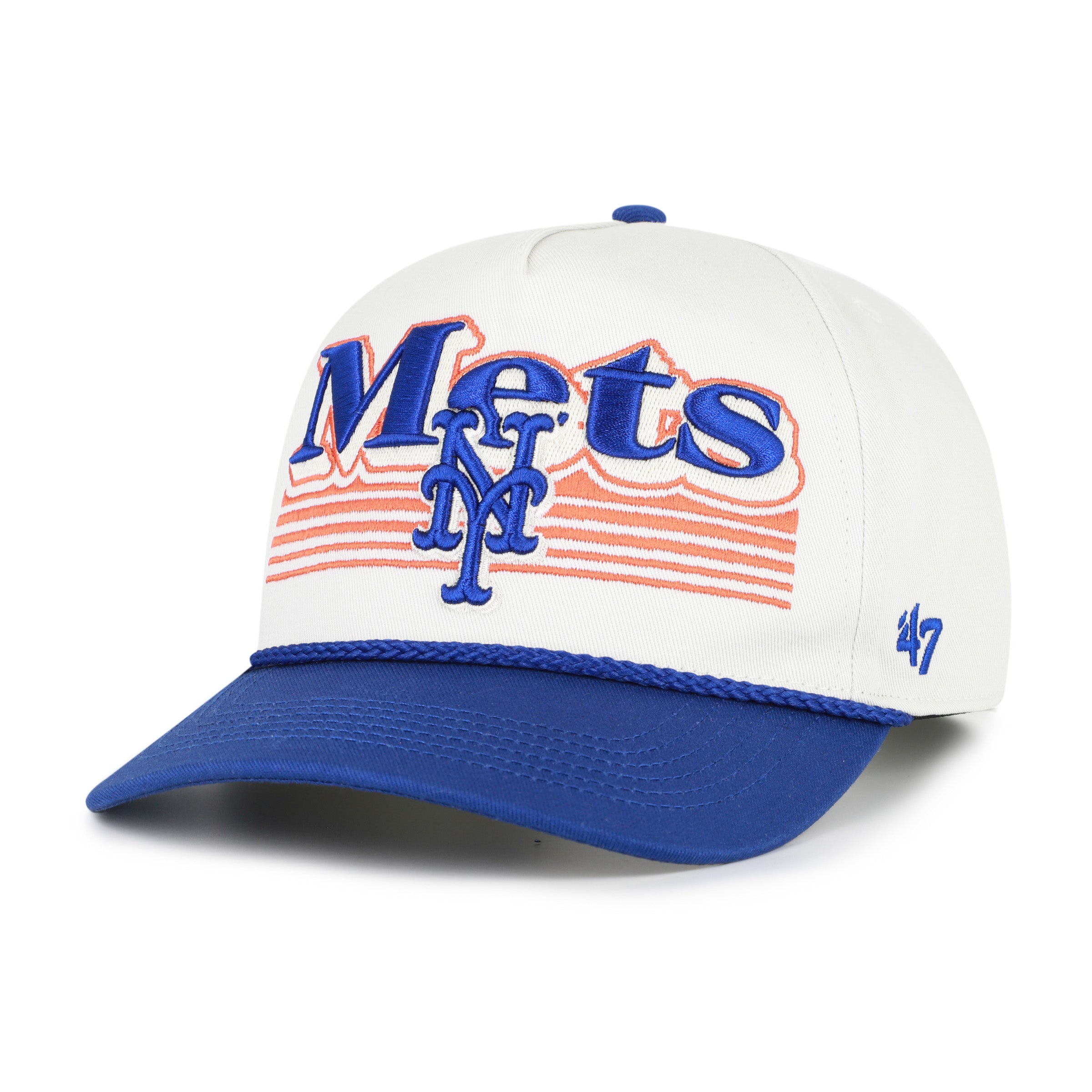 NEW YORK METS SCRIPT FADE TWO TONE ROPE '47 HITCH - White