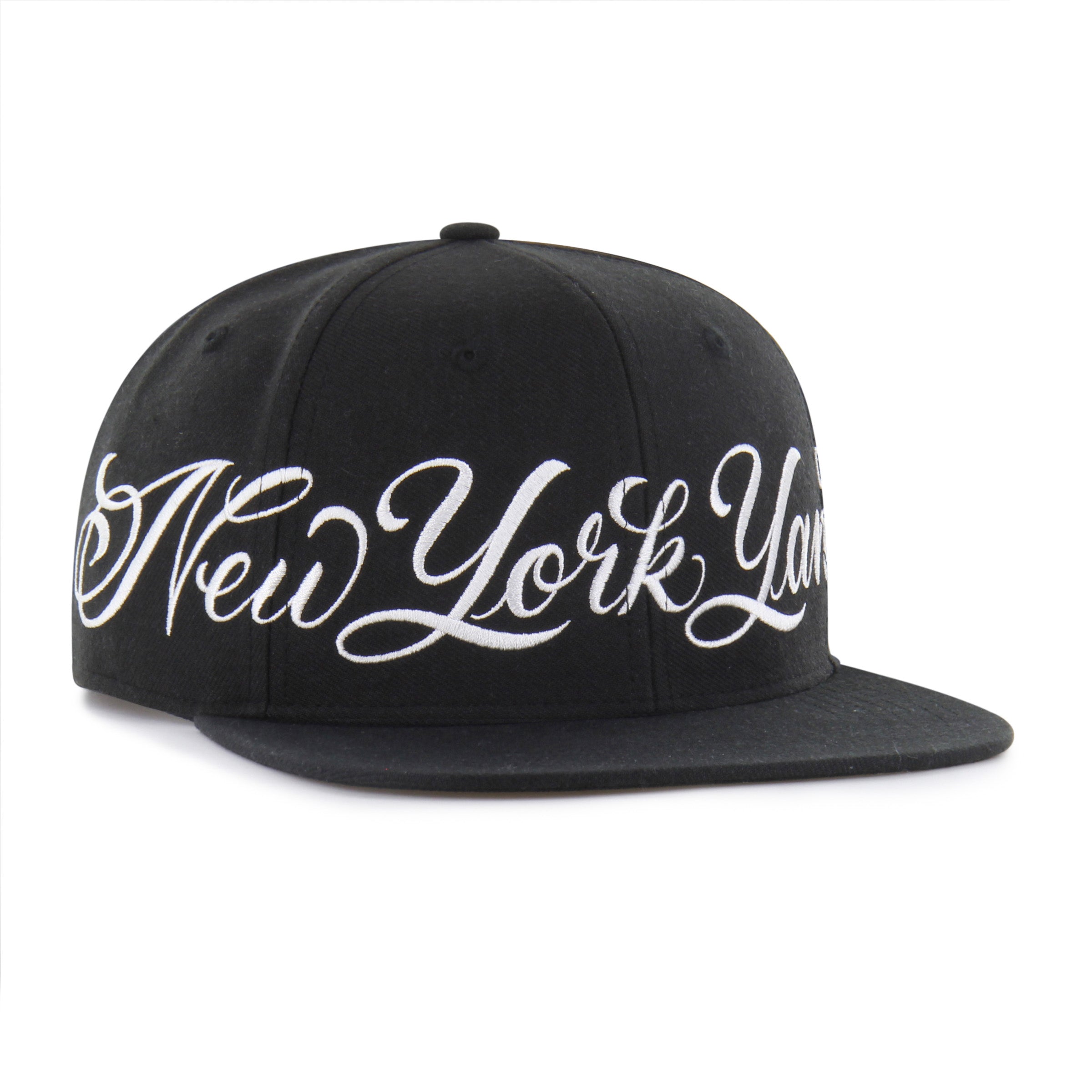NEW YORK YANKEES MISTER CARTOON WRAP SCRIPT '47 CAPTAIN - Black