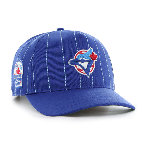 TORONTO BLUE JAYS COOPERSTOWN RAWLINGS PINSTRIPE '47 HITCH