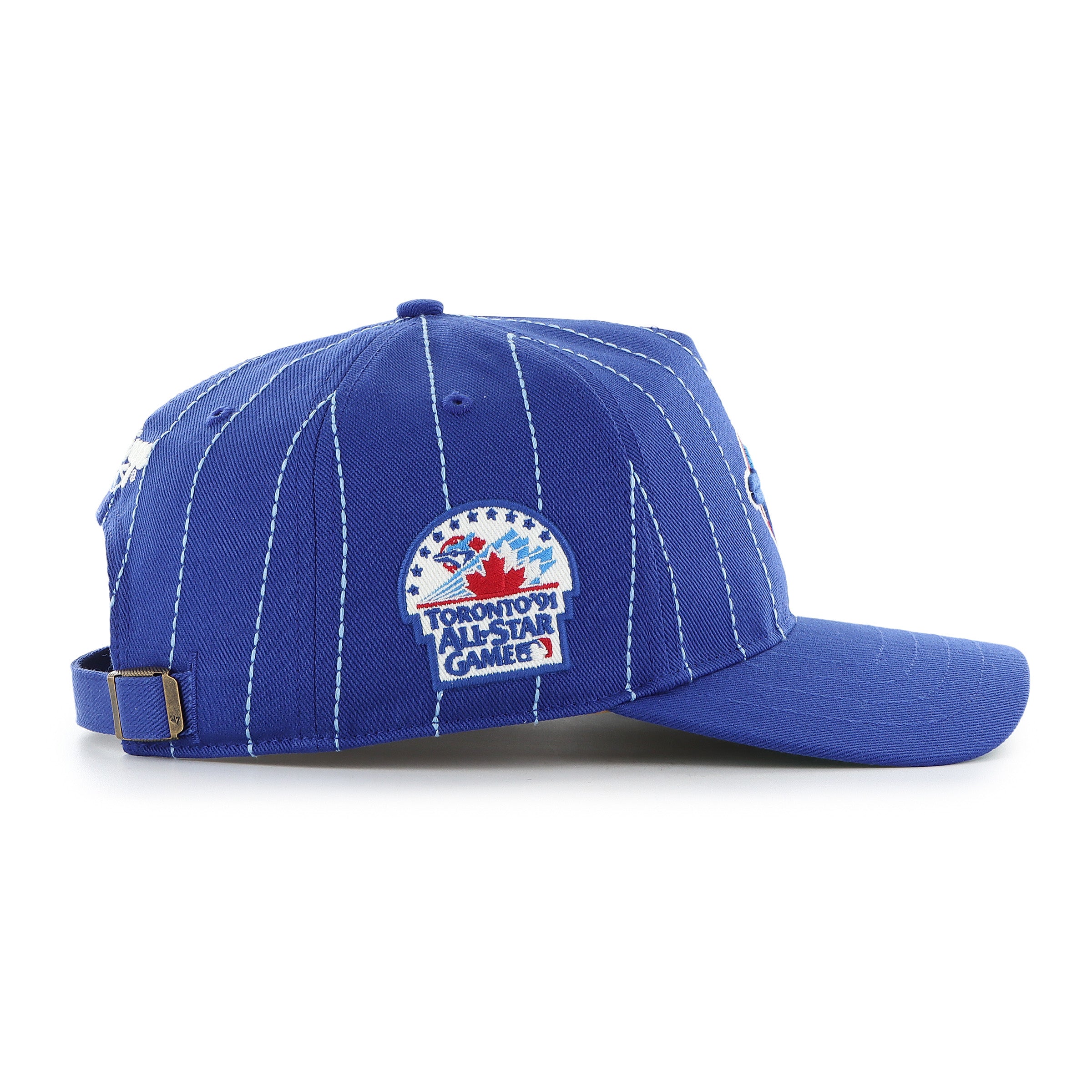 TORONTO BLUE JAYS COOPERSTOWN RAWLINGS PINSTRIPE '47 HITCH