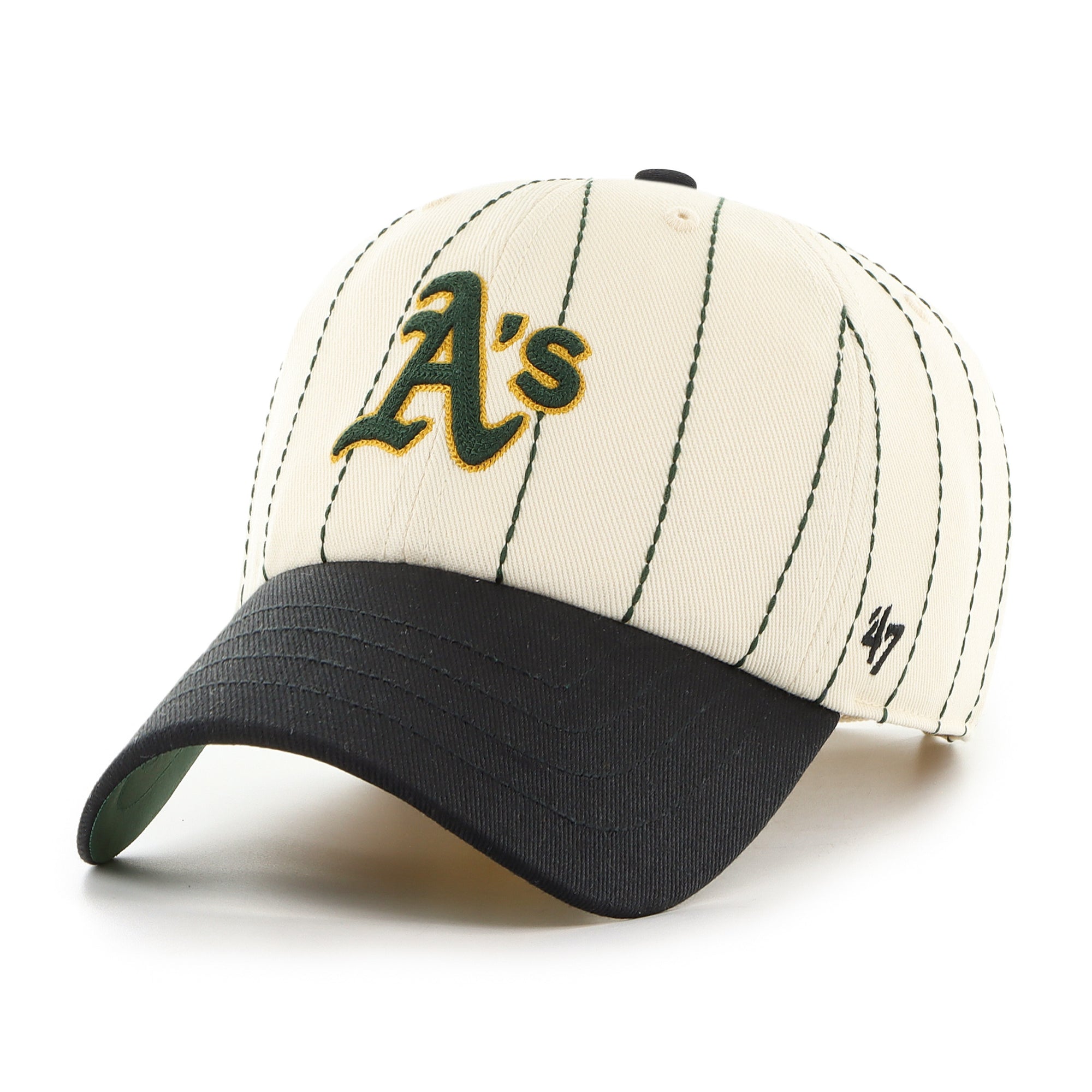 ATHLETICS BASEBALL COOPERSTOWN RAWLINGS PINSTRIPE '47 CLEAN UP