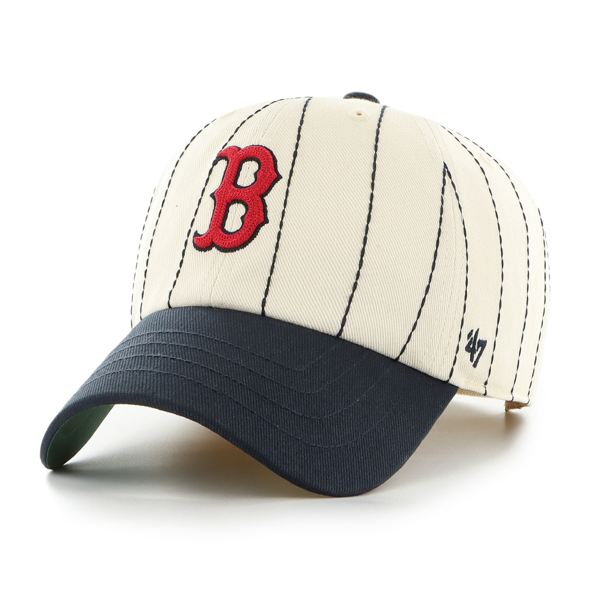 BOSTON RED SOX COOPERSTOWN RAWLINGS PINSTRIPE '47 CLEAN UP