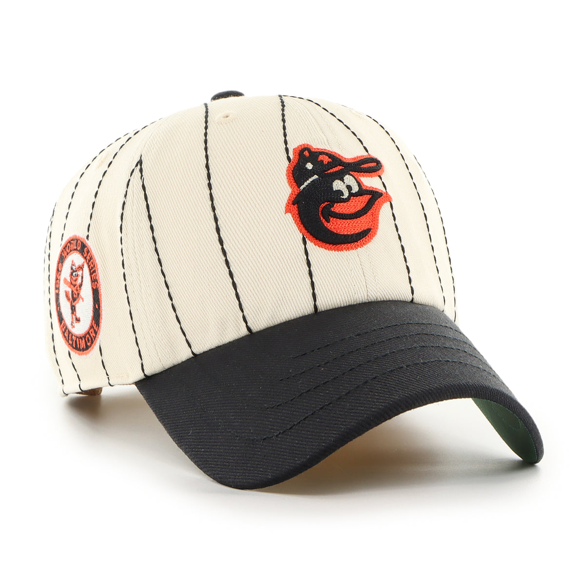 BALTIMORE ORIOLES COOPERSTOWN RAWLINGS PINSTRIPE '47 CLEAN UP