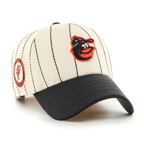 BALTIMORE ORIOLES COOPERSTOWN RAWLINGS PINSTRIPE '47 CLEAN UP