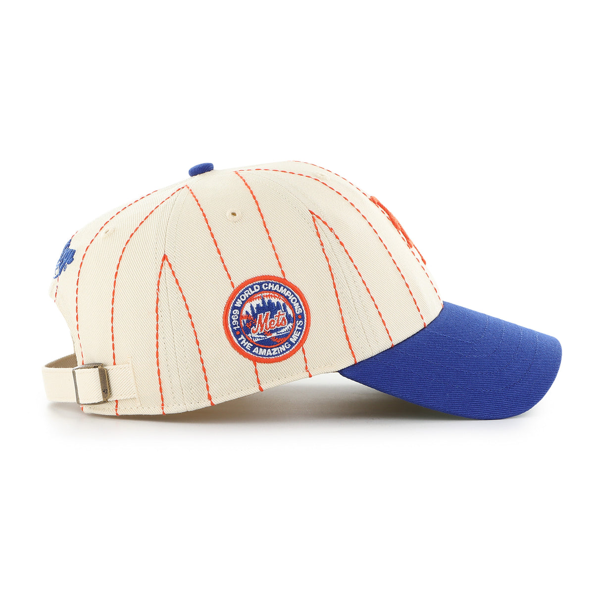 NEW YORK METS COOPERSTOWN RAWLINGS PINSTRIPE '47 CLEAN UP