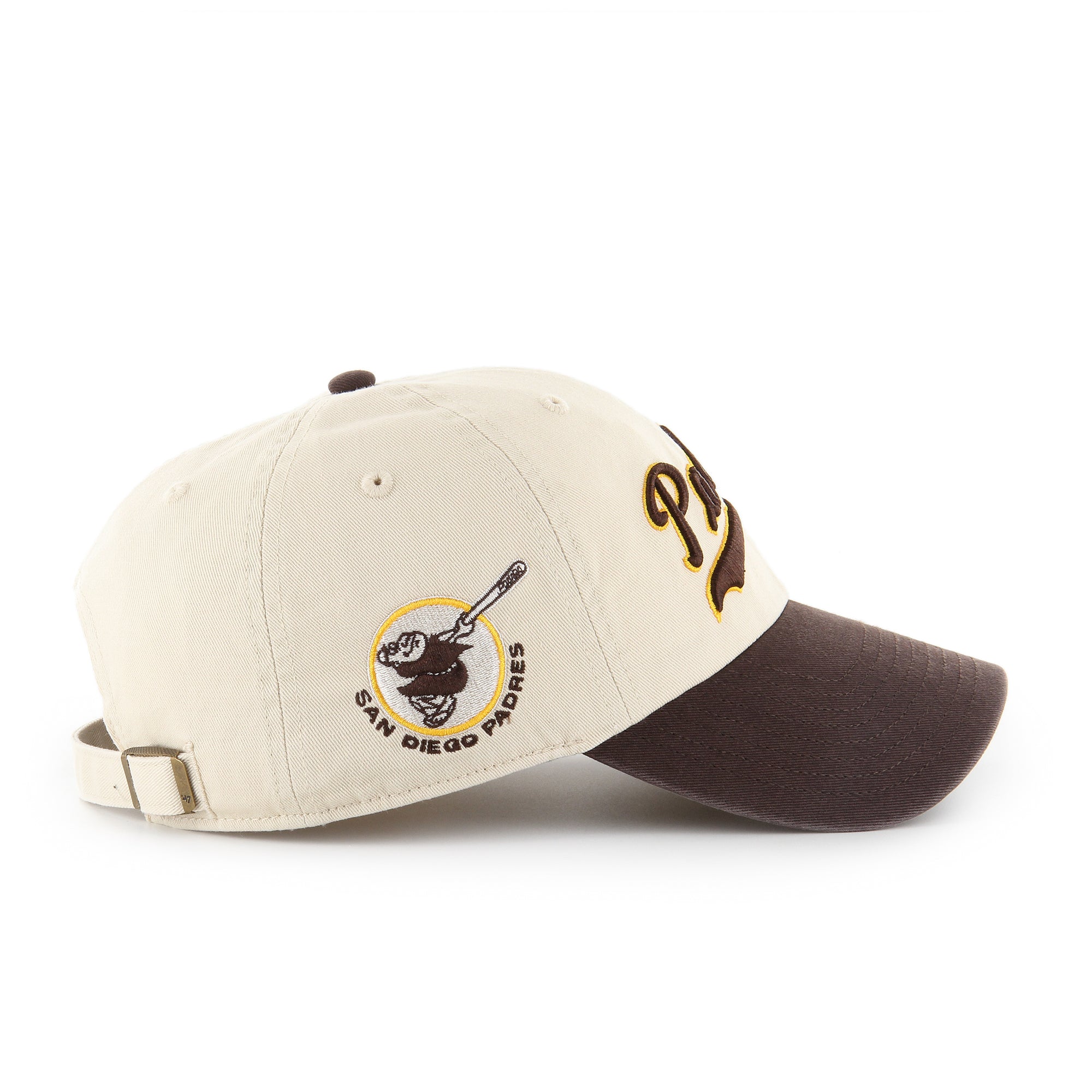 SAN DIEGO PADRES COOPERSTOWN BALLPARK SCRIPT SHOT '47 CLEAN UP