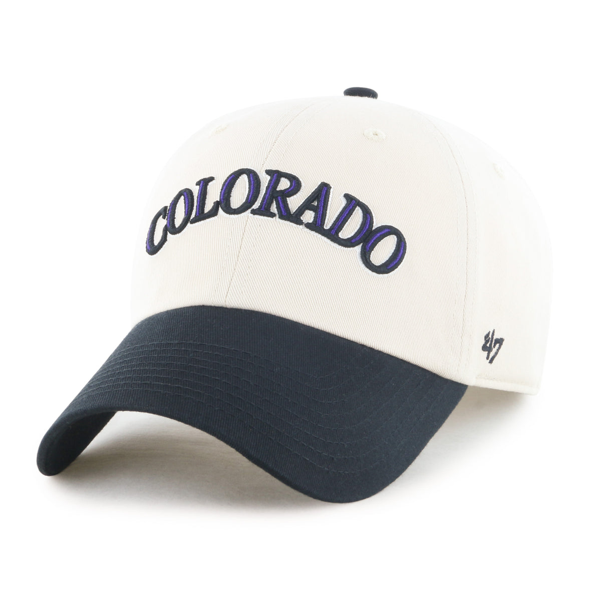 COLORADO ROCKIES COOPERSTOWN BALLPARK SCRIPT SHOT '47 CLEAN UP