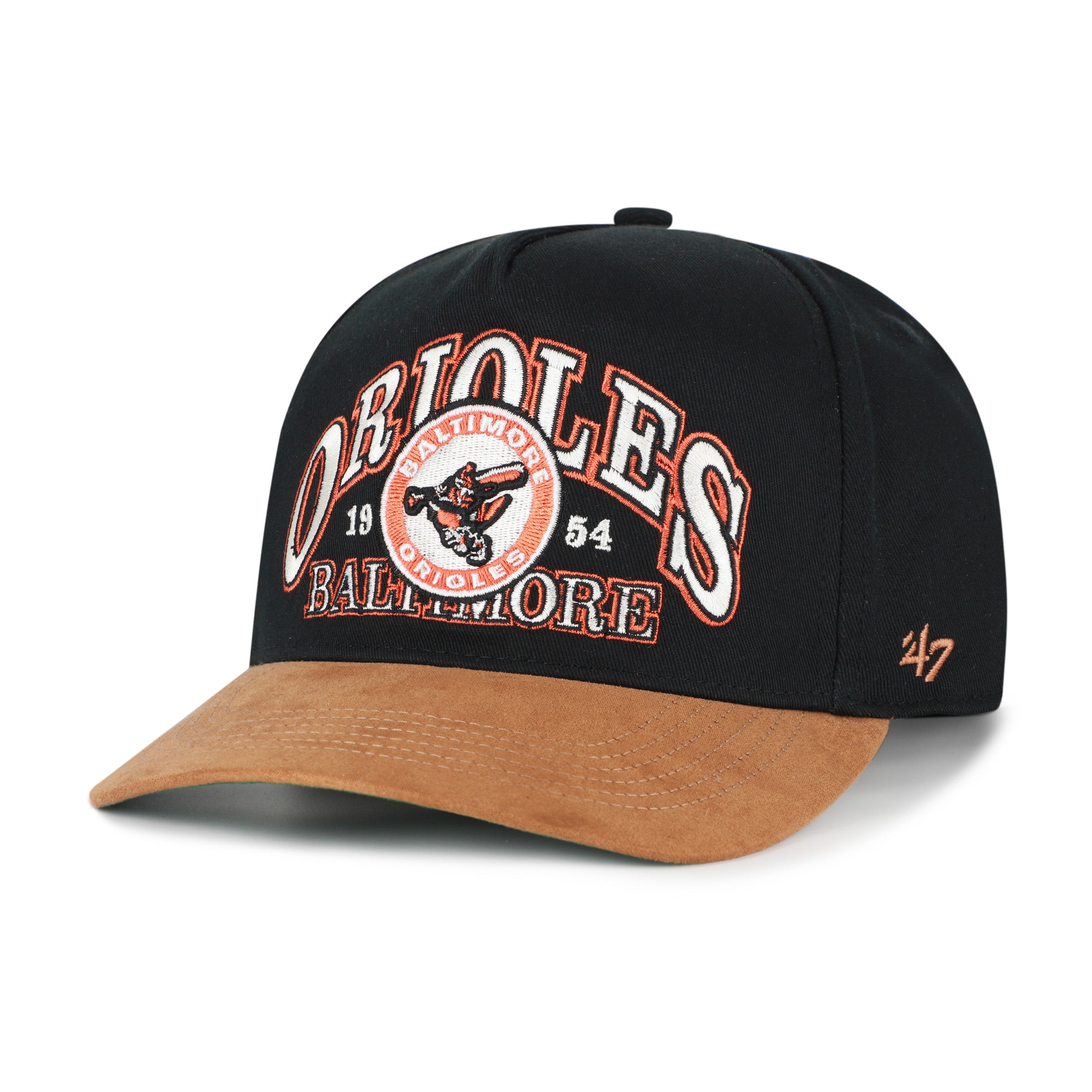 BALTIMORE ORIOLES COOPERSTOWN BREAK WOOD SUEDE '47 HITCH - Black