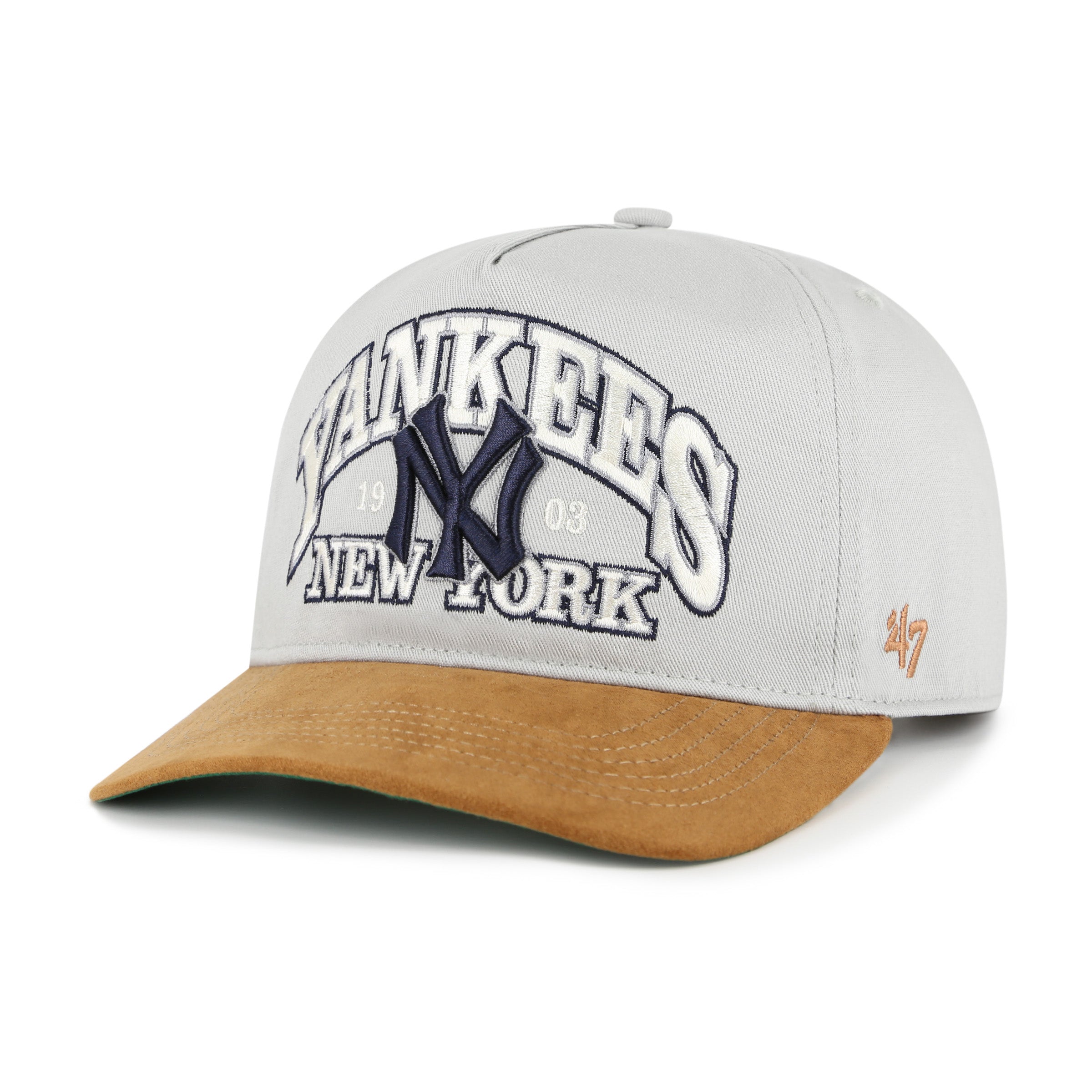 NEW YORK YANKEES COOPERSTOWN BREAK WOOD SUEDE '47 HITCH - Gray