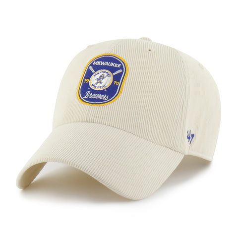 MILWAUKEE BREWERS COOPERSTOWN CROSSPATCH CORD '47 CLEAN UP