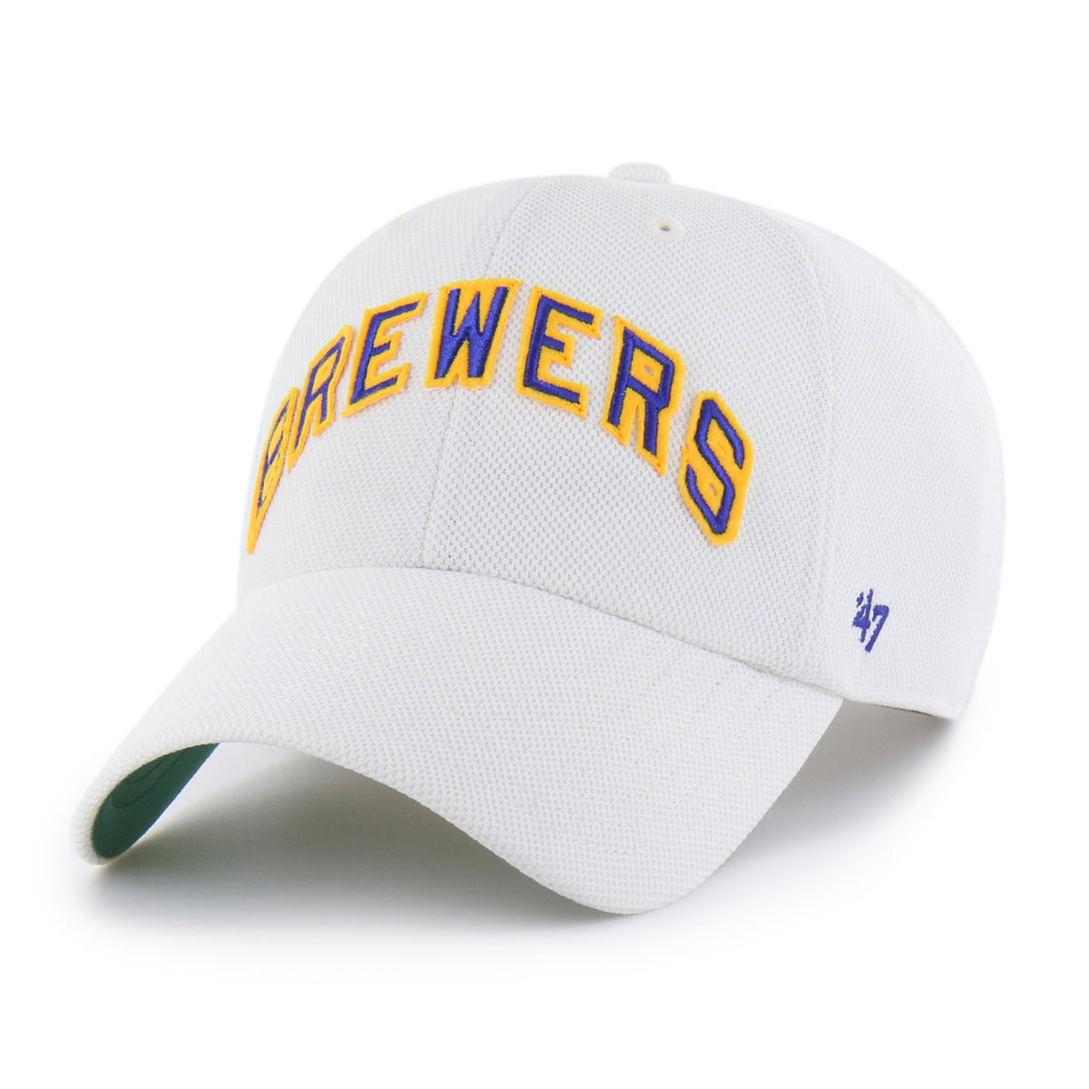 MILWAUKEE BREWERS COOPERSTOWN GRANDSTAND PIQUE SCRIPT '47 CLEAN UP