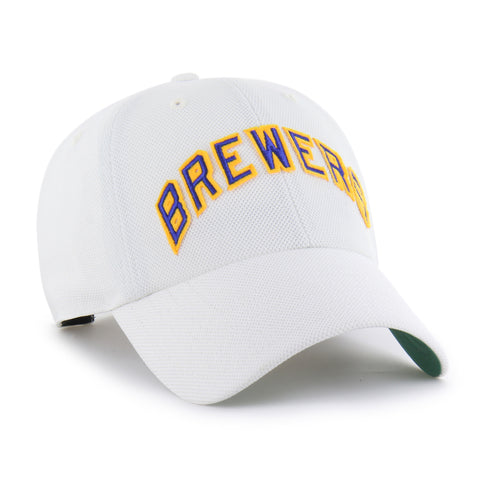 MILWAUKEE BREWERS COOPERSTOWN GRANDSTAND PIQUE SCRIPT '47 CLEAN UP