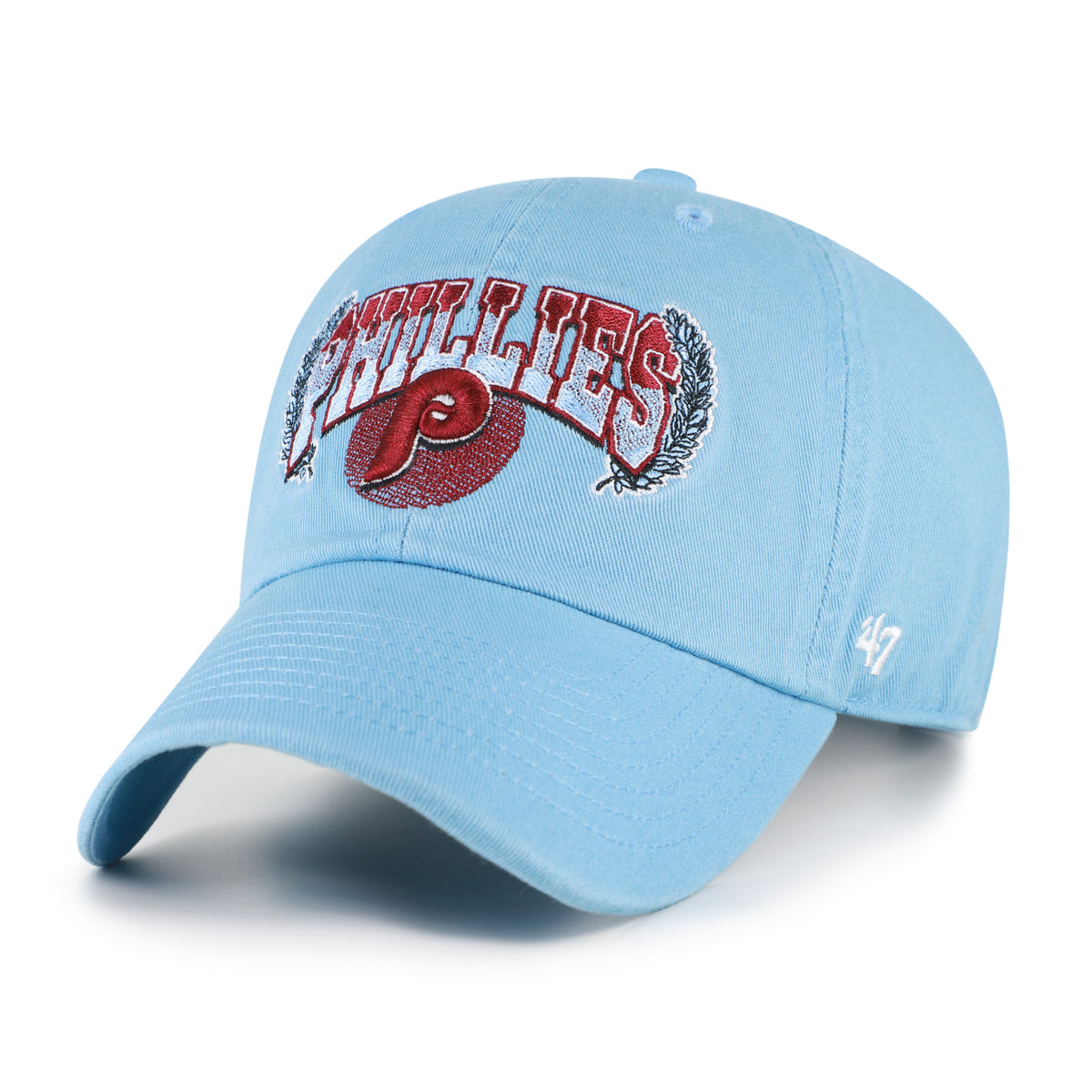 PHILADELPHIA PHILLIES COOPERSTOWN SCRIPT SIDE '47 CLEAN UP