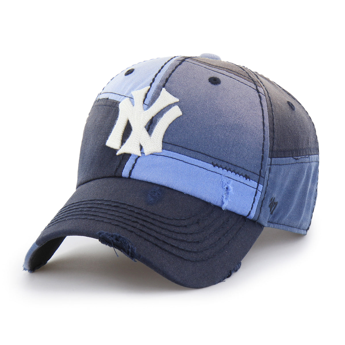 NEW YORK YANKEES COOPERSTOWN WORN IN PATCHED '47 CLEAN UP