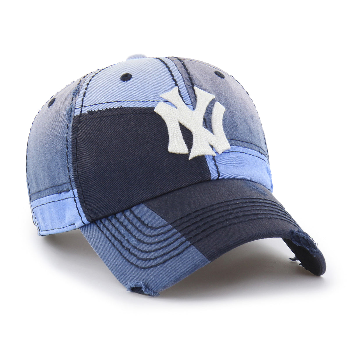 NEW YORK YANKEES COOPERSTOWN WORN IN PATCHED '47 CLEAN UP