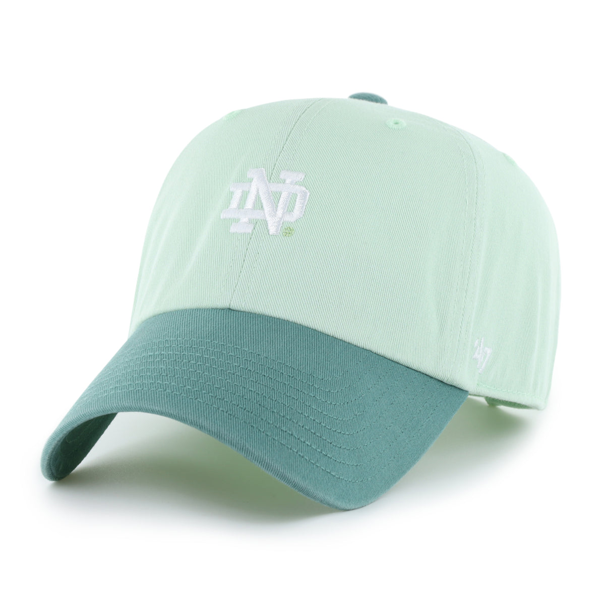 NOTRE DAME FIGHTING IRISH BASE RUNNER SCRIPT TWO TONE '47 CLEAN UP