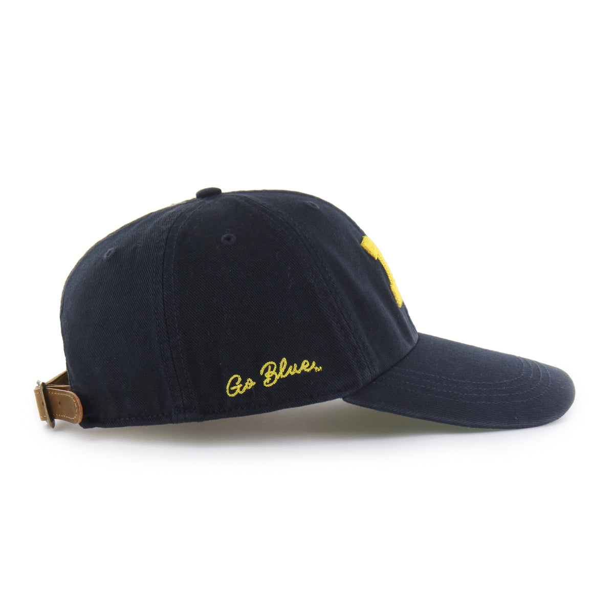 MICHIGAN WOLVERINES CHAIN SIDE STITCH '47 CLEAN UP LONG VISOR