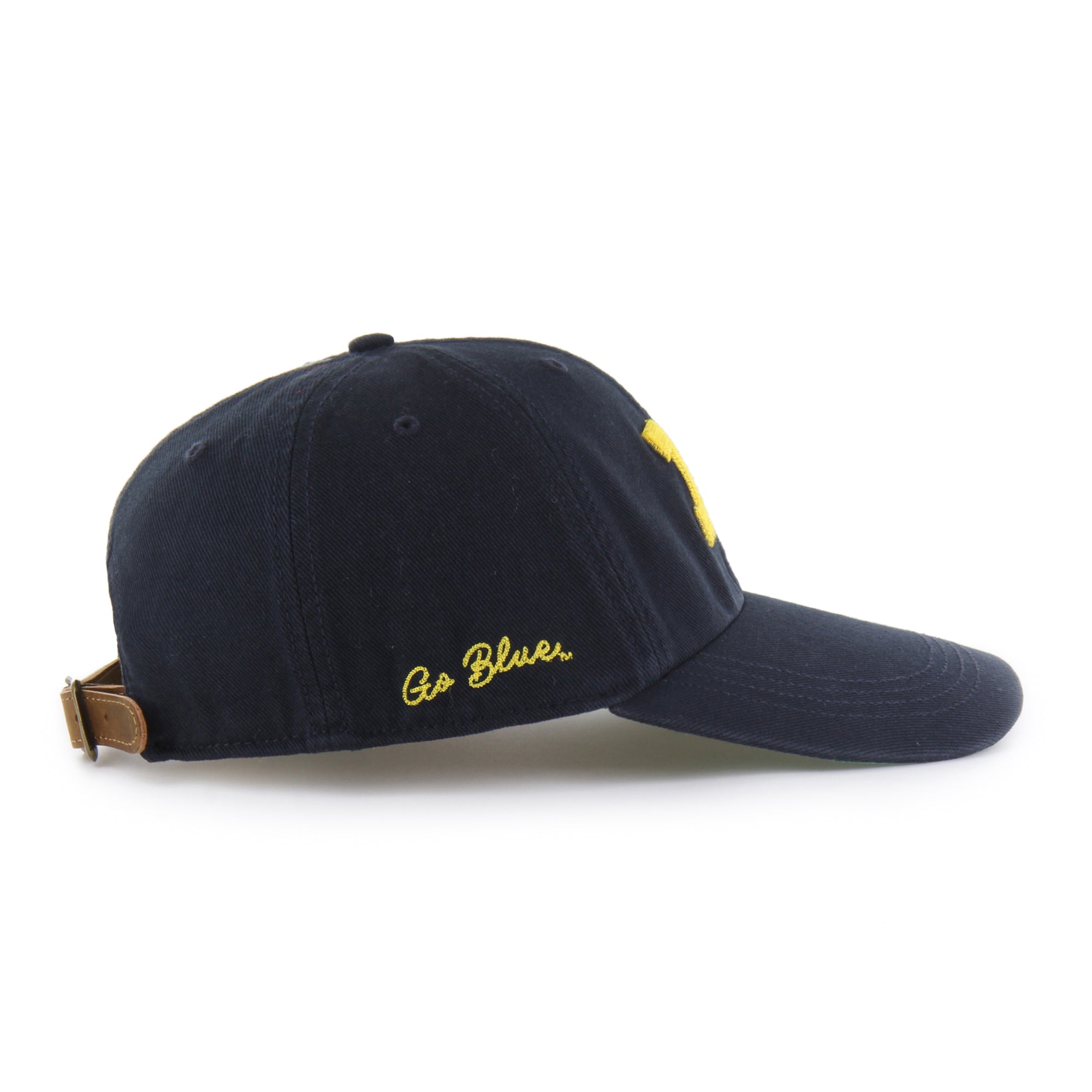 MICHIGAN WOLVERINES CHAIN SIDE STITCH '47 CLEAN UP LONG VISOR