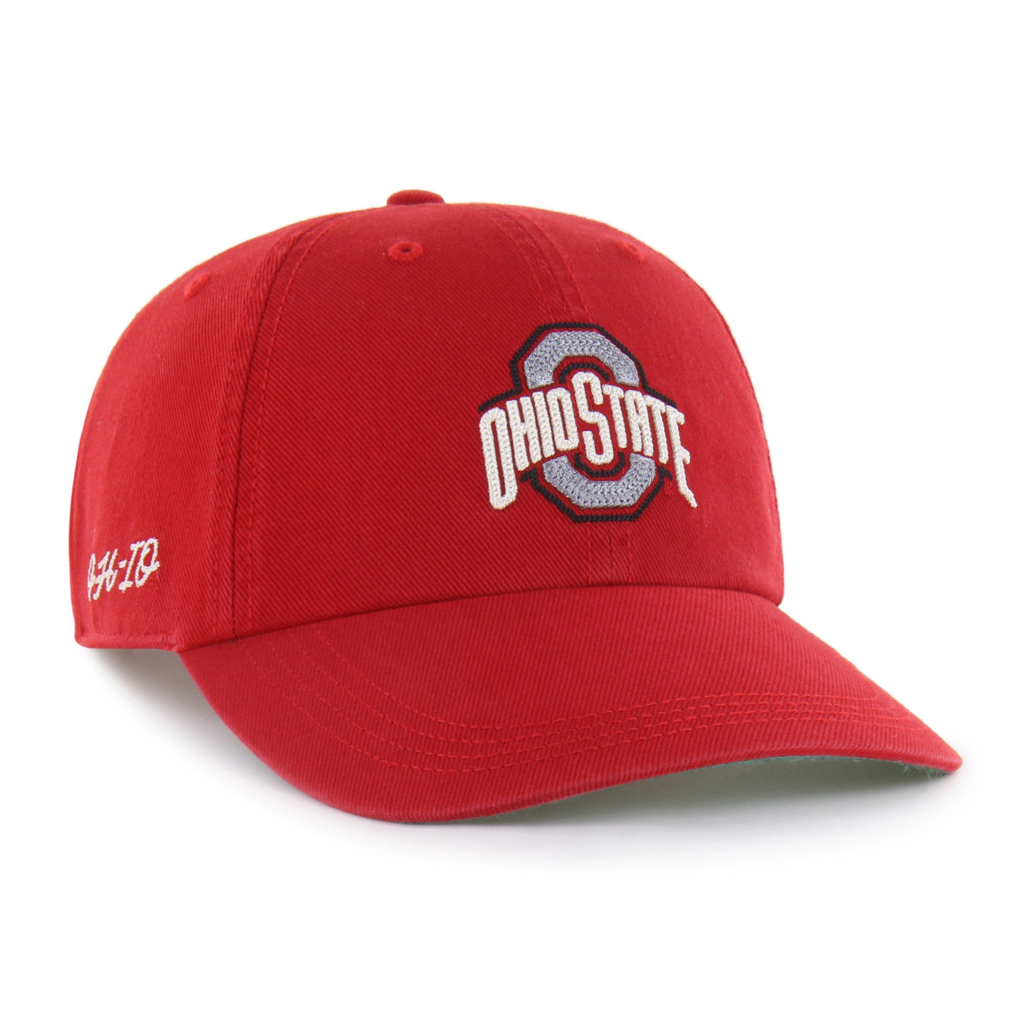 OHIO STATE BUCKEYES CHAIN SIDE STITCH '47 CLEAN UP LONG VISOR