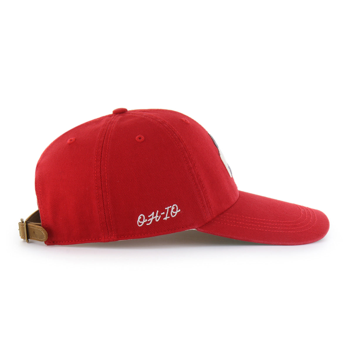 OHIO STATE BUCKEYES CHAIN SIDE STITCH '47 CLEAN UP LONG VISOR