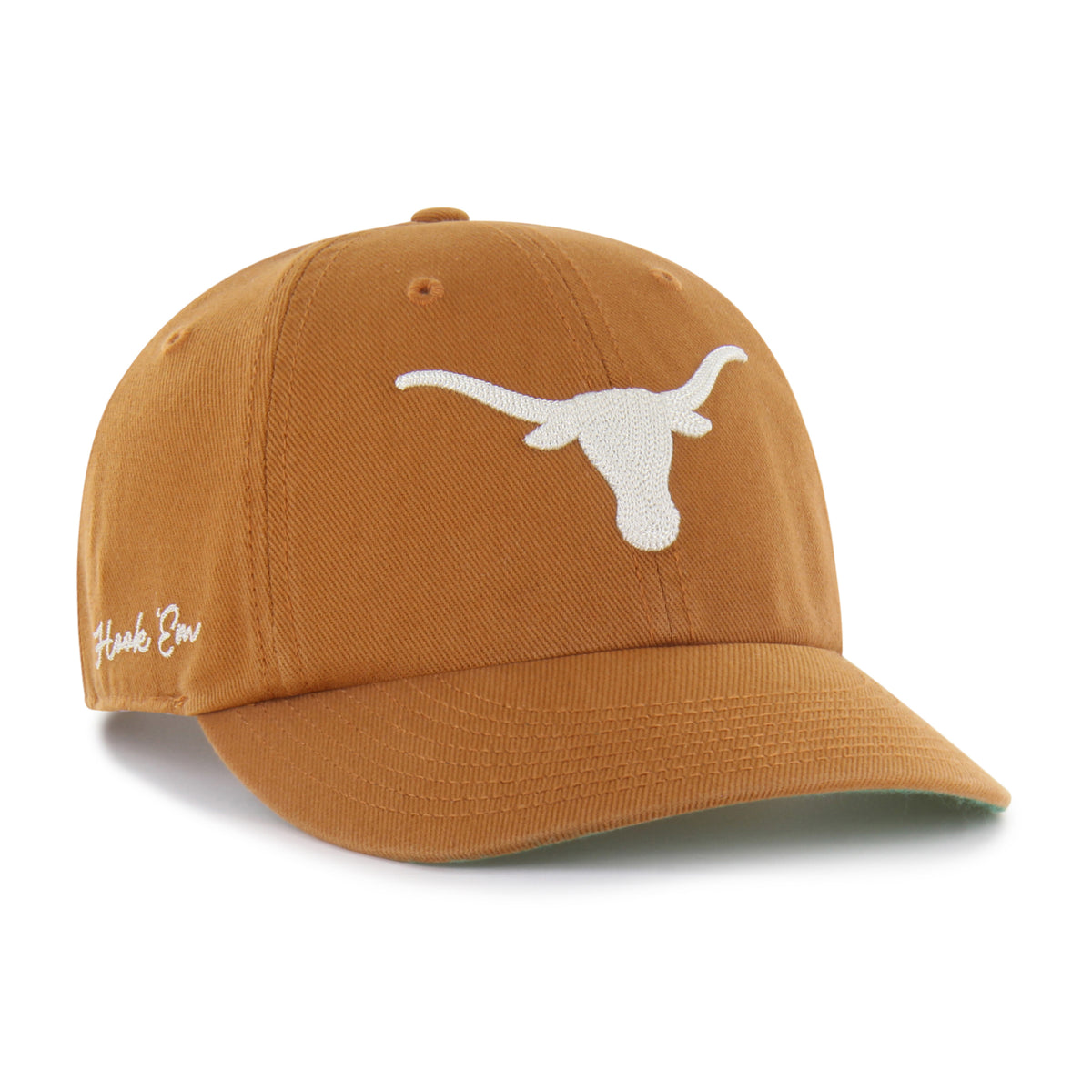 TEXAS LONGHORNS CHAIN SIDE STITCH '47 CLEAN UP ROUND VISOR