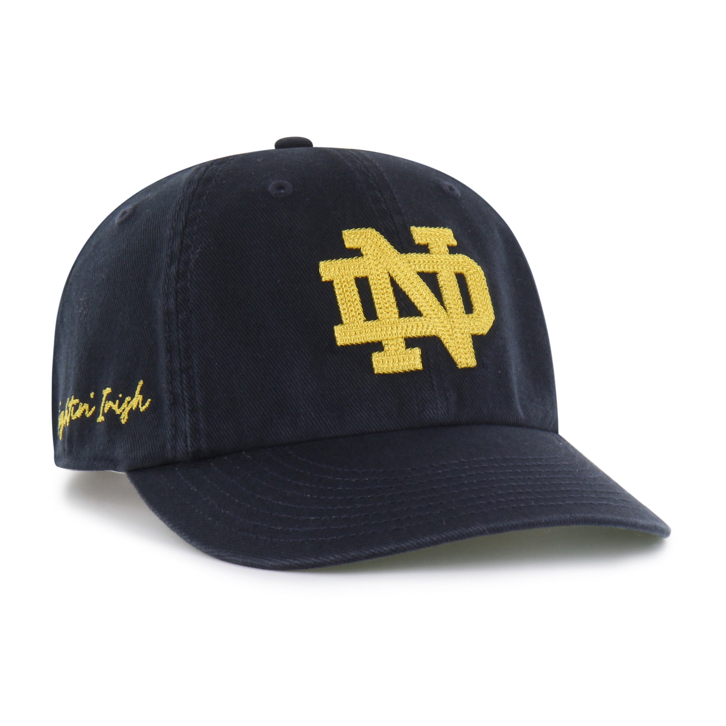 NOTRE DAME STANDALON CHAIN SIDE STITCH '47 CLEAN UP ROUND VISOR - Navy