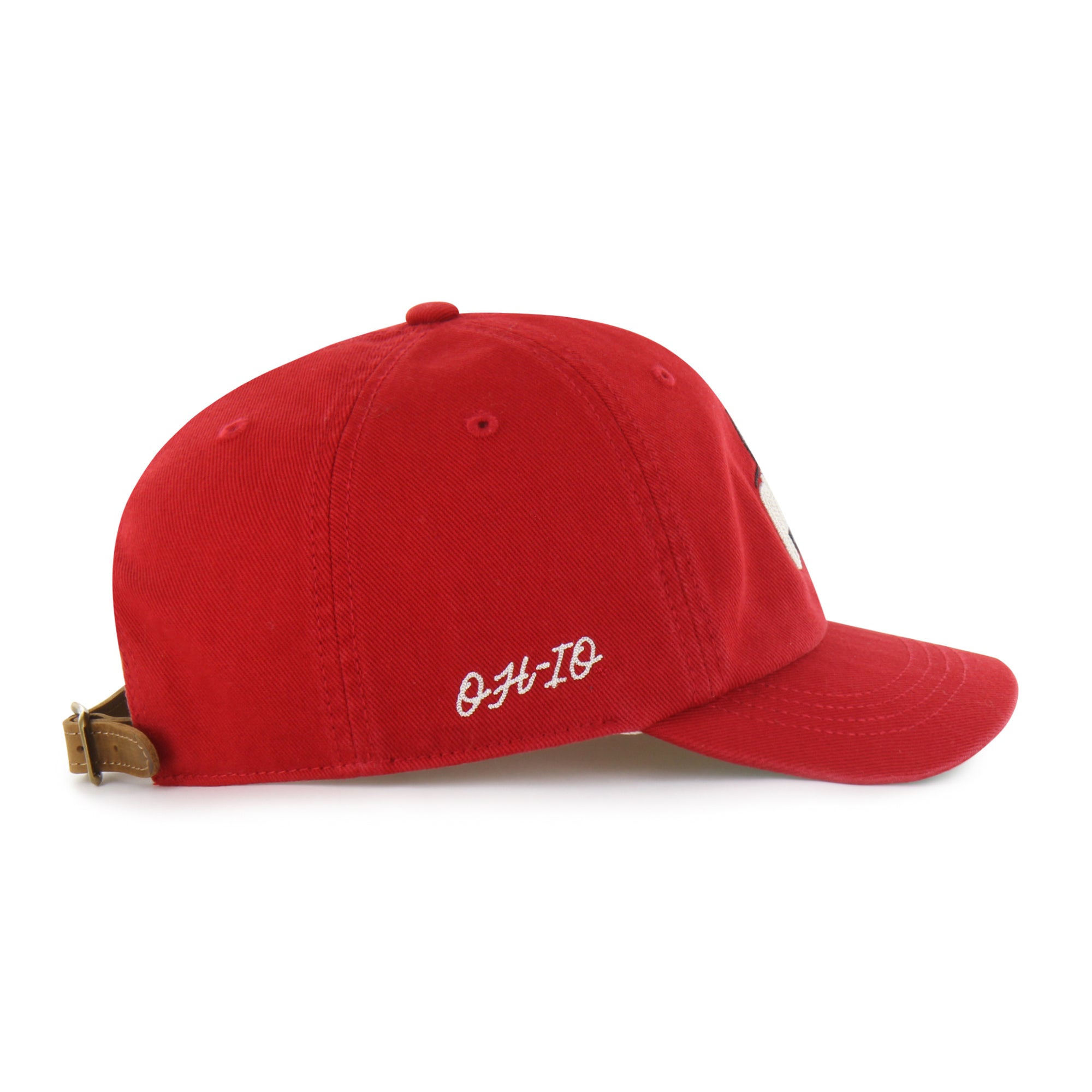 OHIO STATE BUCKEYES CHAIN SIDE STITCH '47 CLEAN UP SHORT VISOR