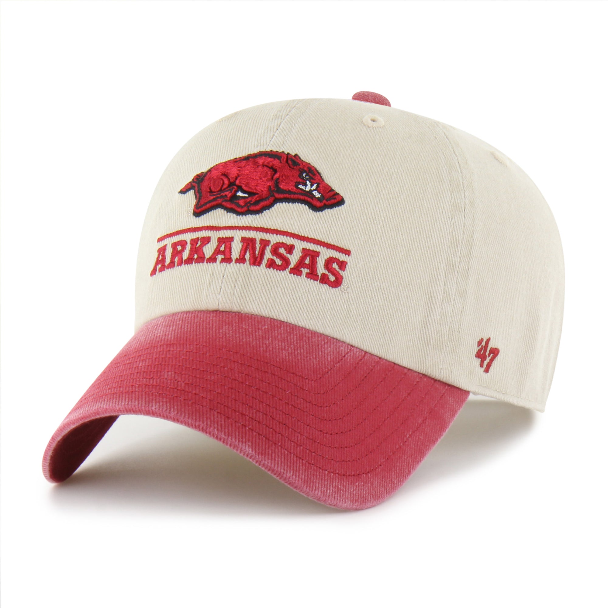 Arkansas Razorbacks Logo Line Two Tone '47 Clean Up