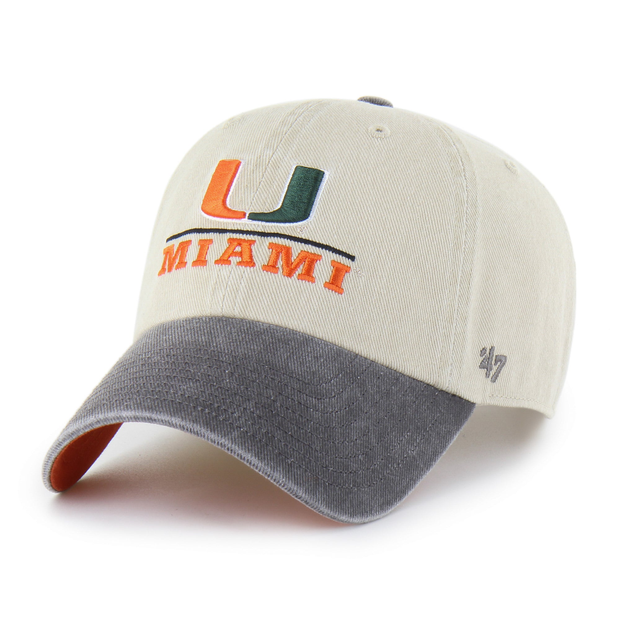 Miami Hurricanes Logo Line Two Tone '47 Clean Up