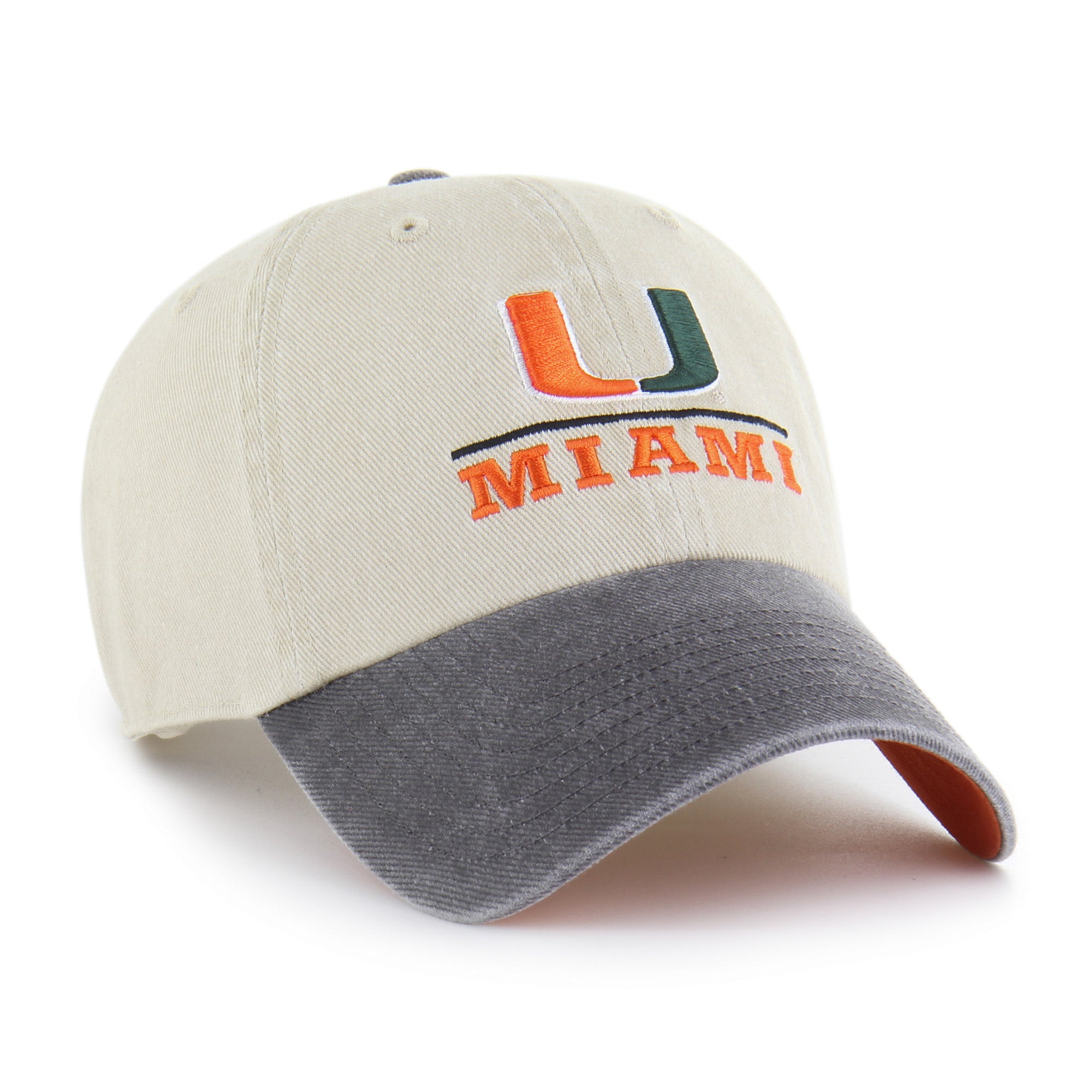 Miami Hurricanes Logo Line Two Tone '47 Clean Up