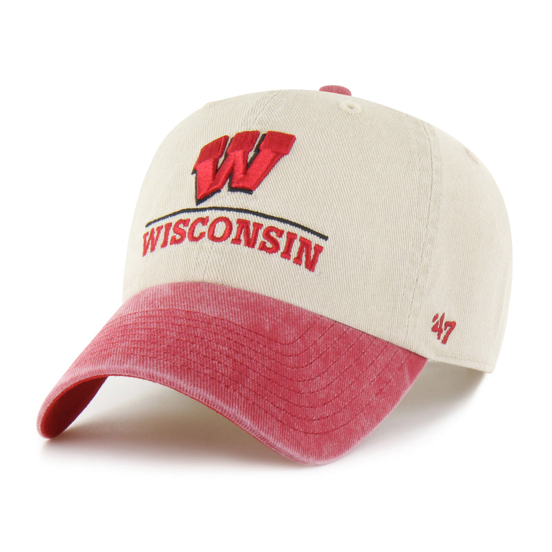 Wisconsin Badgers Logo Line Two Tone '47 Clean Up
