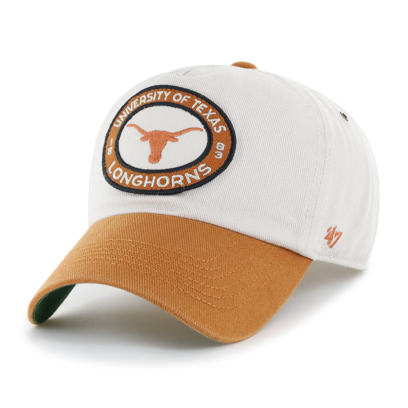 TEXAS LONGHORNS OVAL STACK '47 CLEAN UP PINCH FRONT