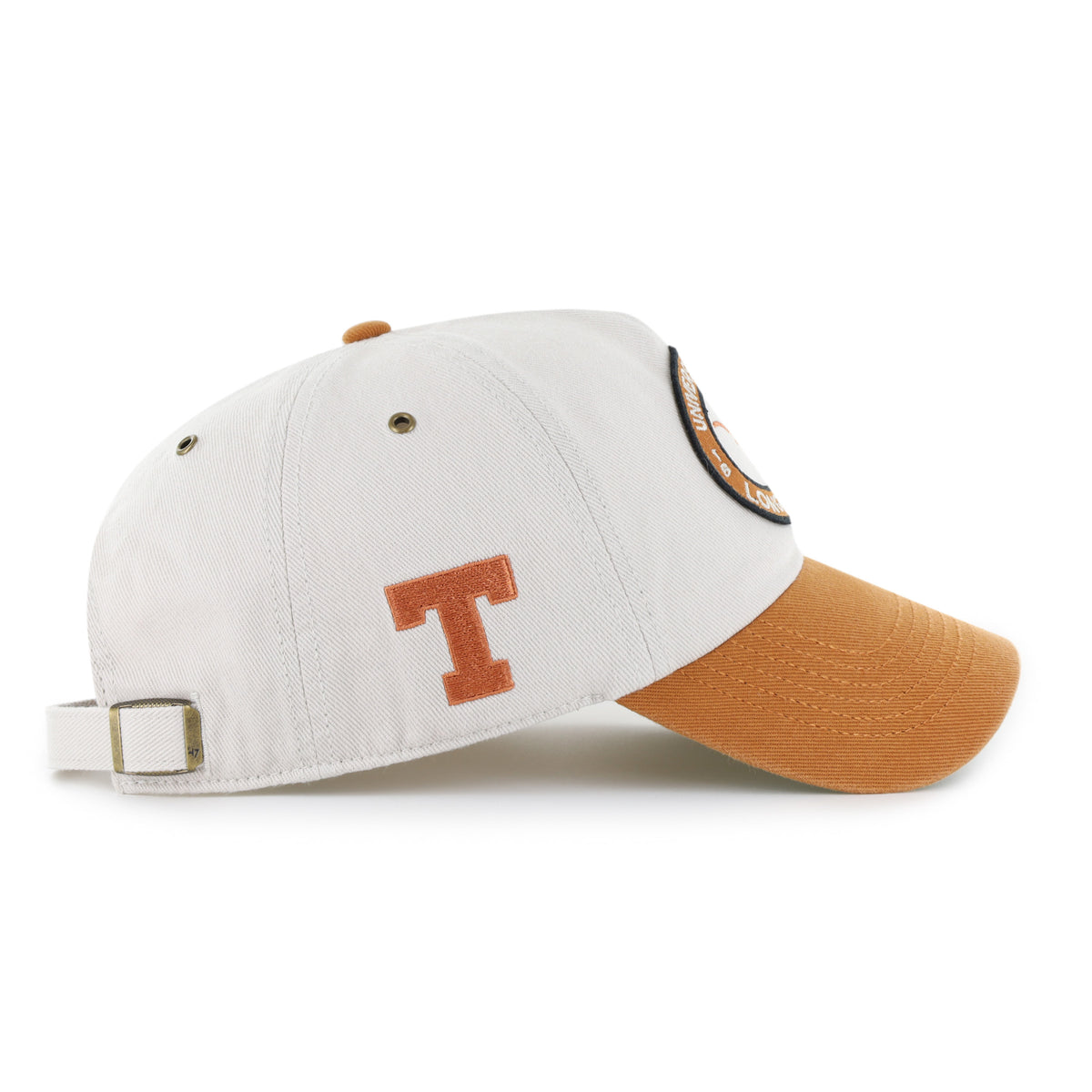 TEXAS LONGHORNS OVAL STACK '47 CLEAN UP PINCH FRONT