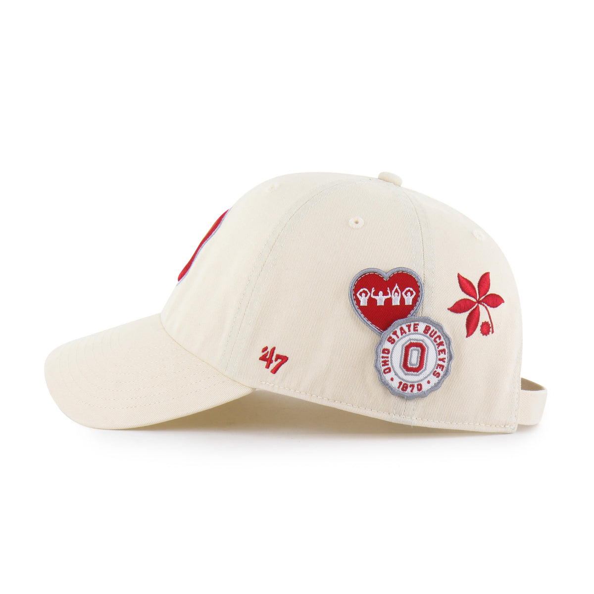 OHIO STATE BUCKEYES BADGES '47 CLEAN UP