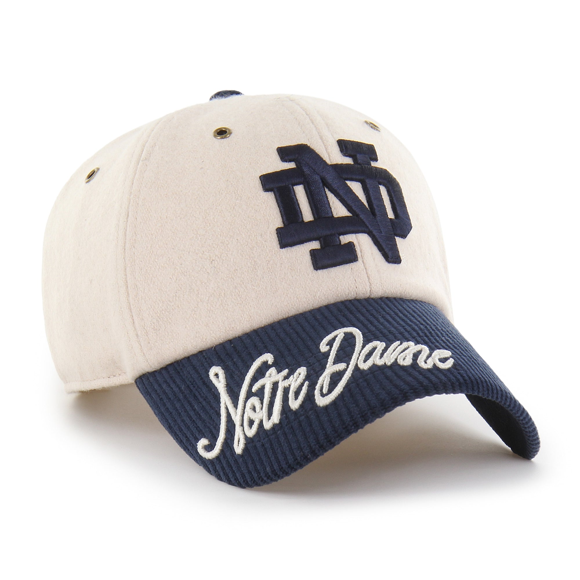 Notre Dame Fightin Irish Rope Script Two Tone '47 Clean Up Womens