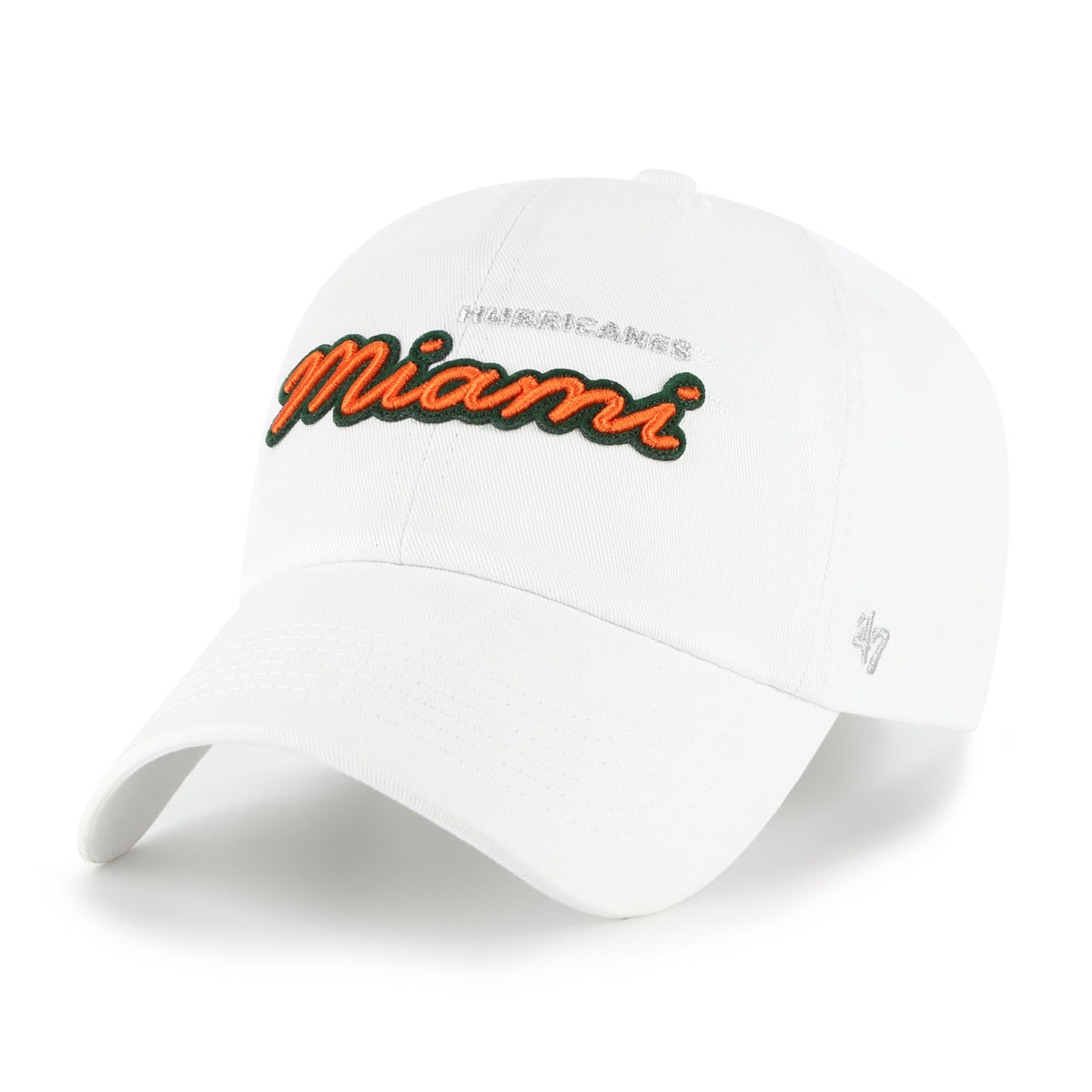 Miami Hurricanes Trendy Script '47 Clean Up