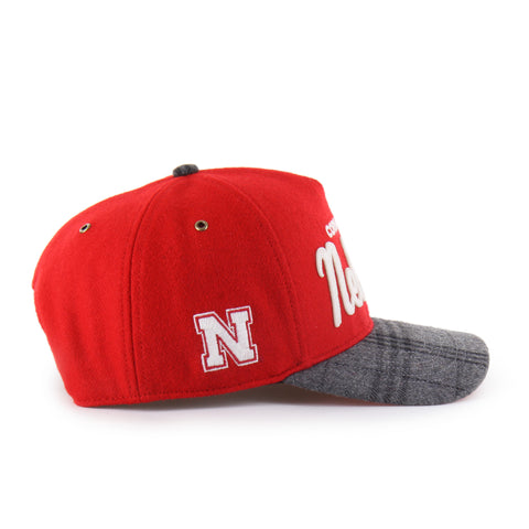 NEBRASKA CORNHUSKERS WINDOWPANE PLAID '47 HITCH RF RELAXED FIT