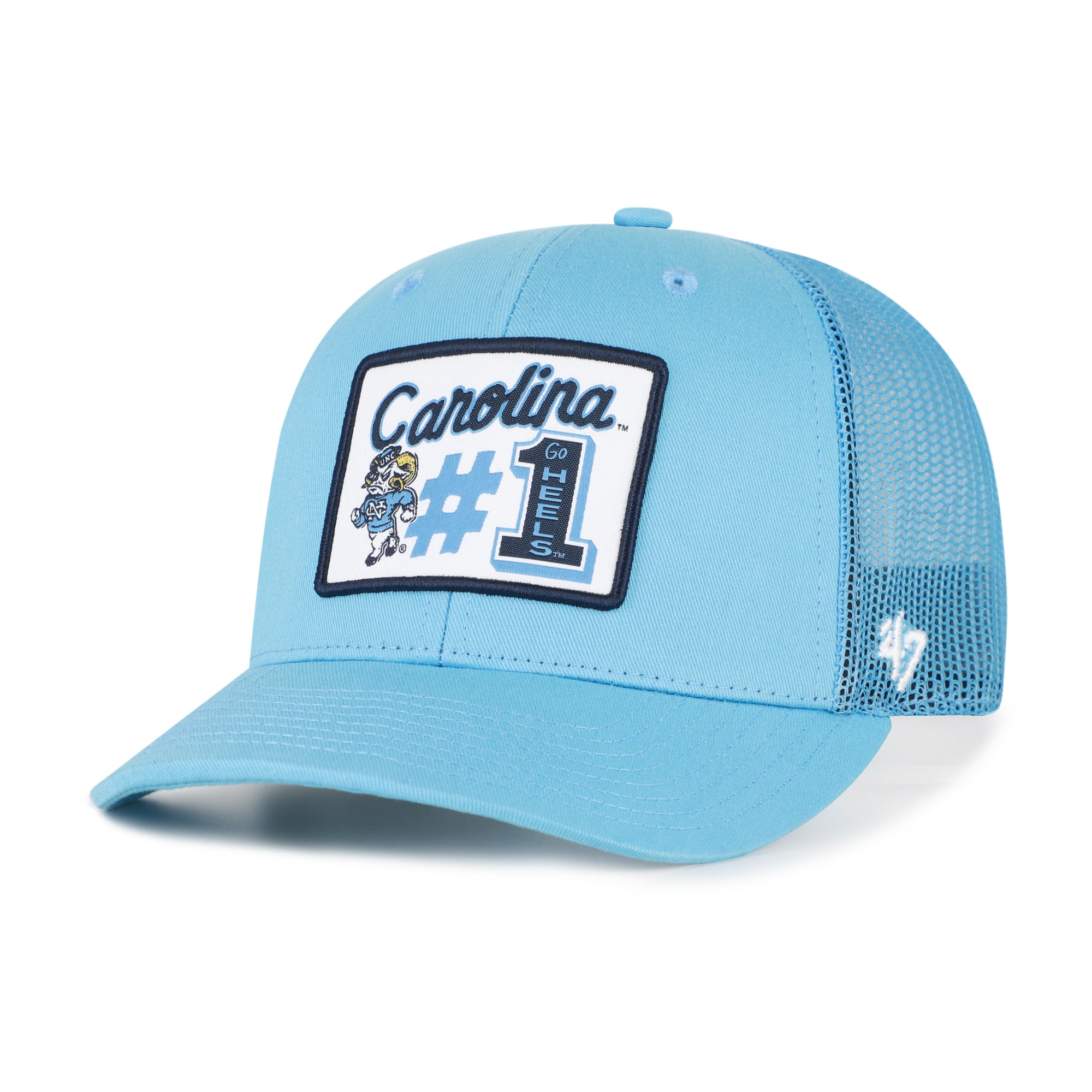 NORTH CAROLINA TAR HEELS UNC VINTAGE MASCOT MANIA '47 TRUCKER
