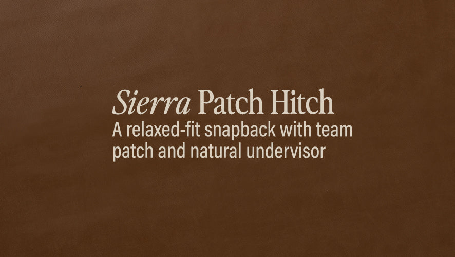 Sierra Patch Hitch. A relaxed-fit snapback with team patch and natural undervisor. 