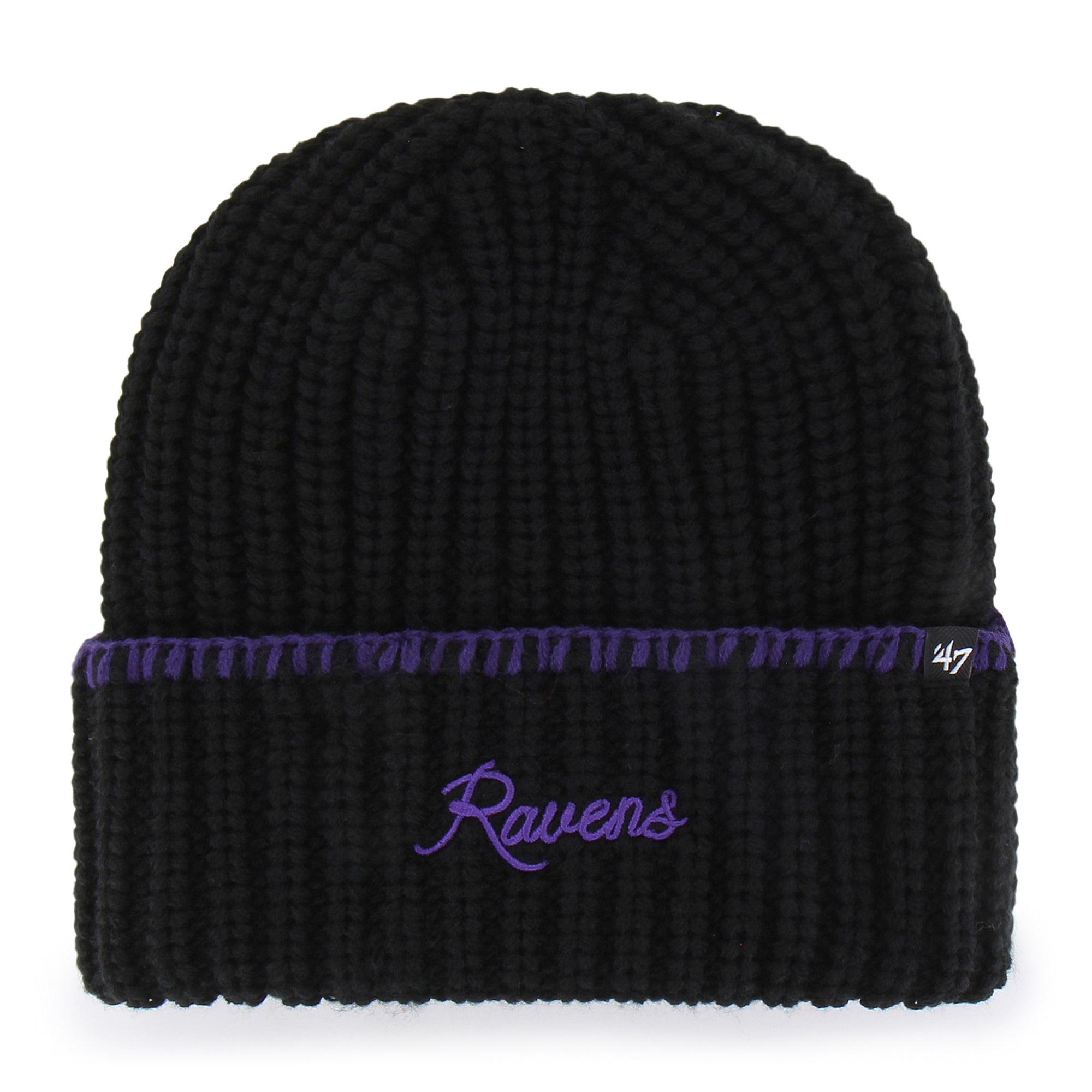 BALTIMORE RAVENS BLANKET STITCH '47 WOMEN'S CUFF KNIT