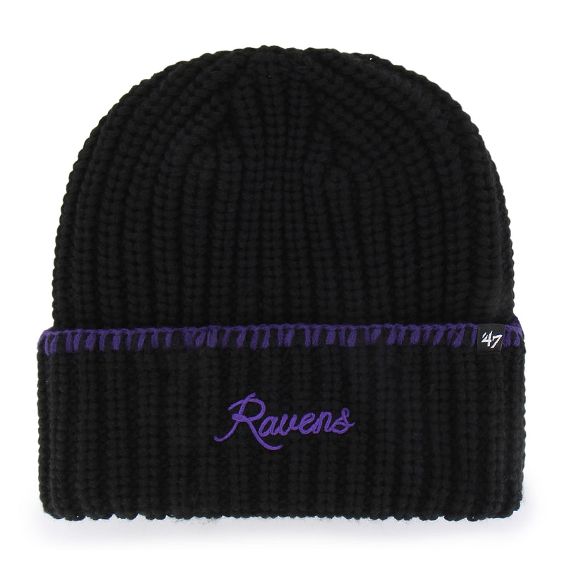 BALTIMORE RAVENS BLANKET STITCH '47 WOMEN'S CUFF KNIT
