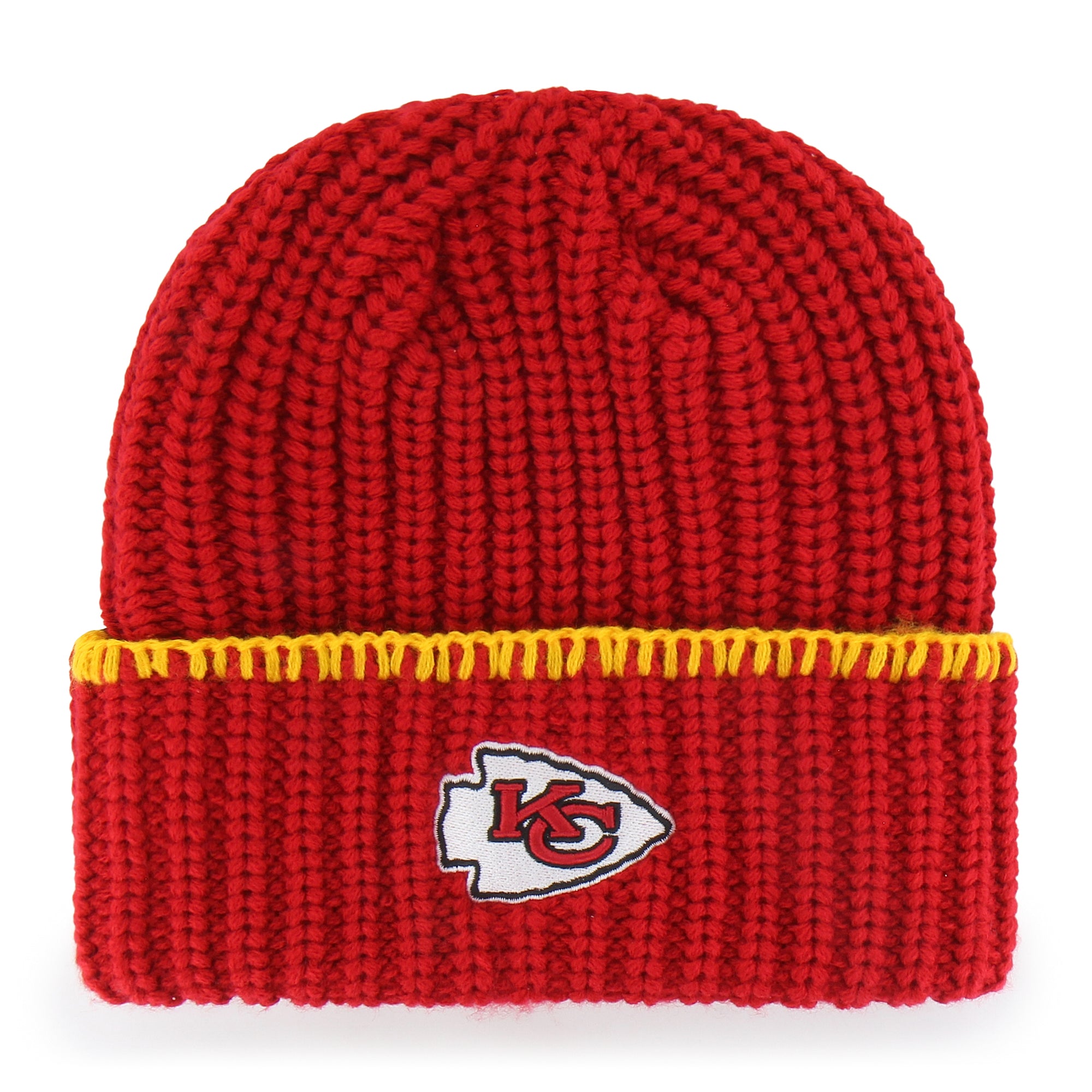 KANSAS CITY CHIEFS BLANKET STITCH '47 WOMEN'S CUFF KNIT