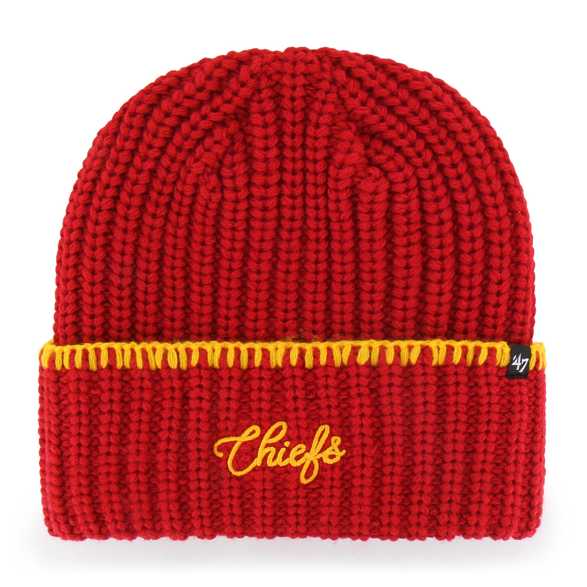 KANSAS CITY CHIEFS BLANKET STITCH '47 WOMEN'S CUFF KNIT