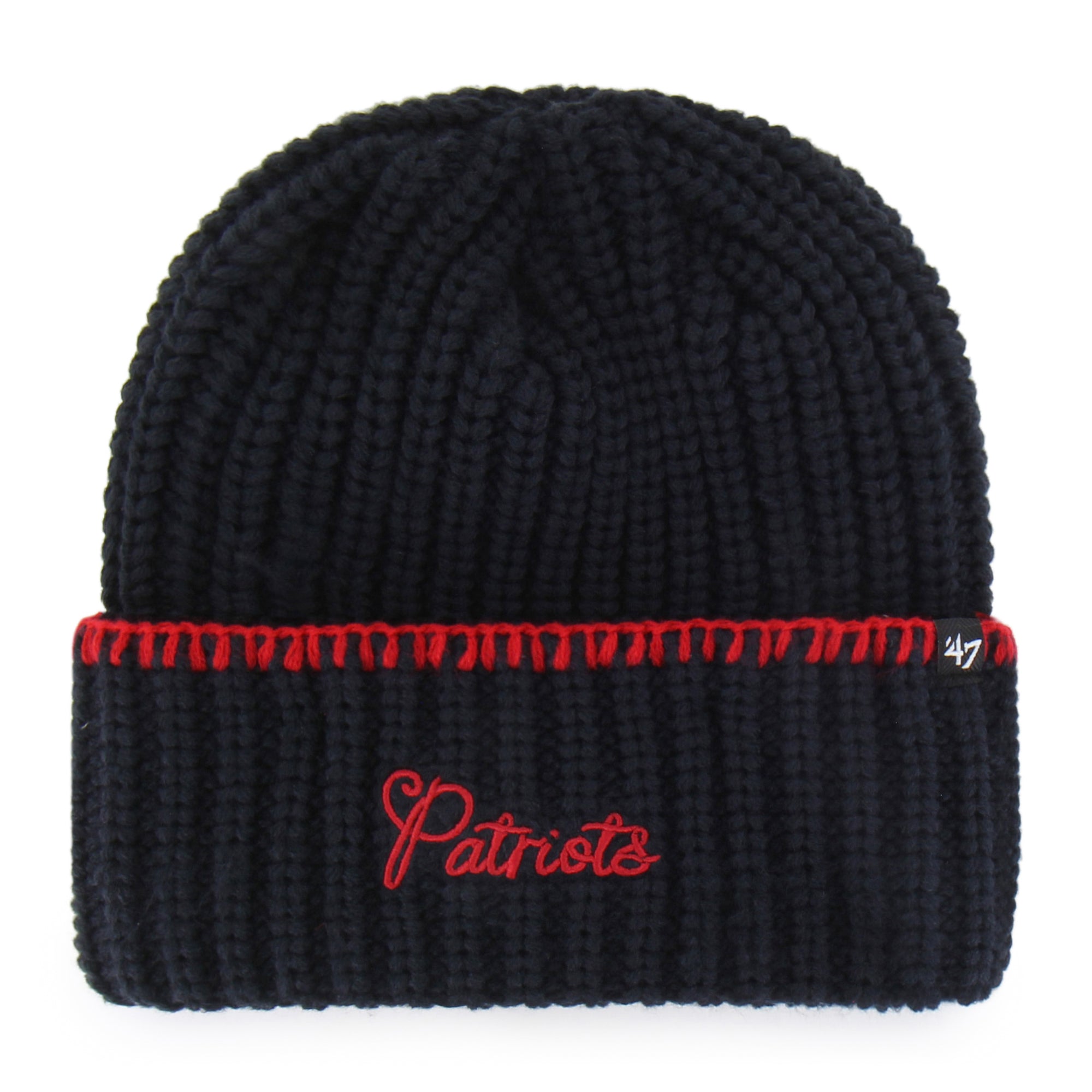 NEW ENGLAND PATRIOTS BLANKET STITCH '47 WOMEN'S CUFF KNIT