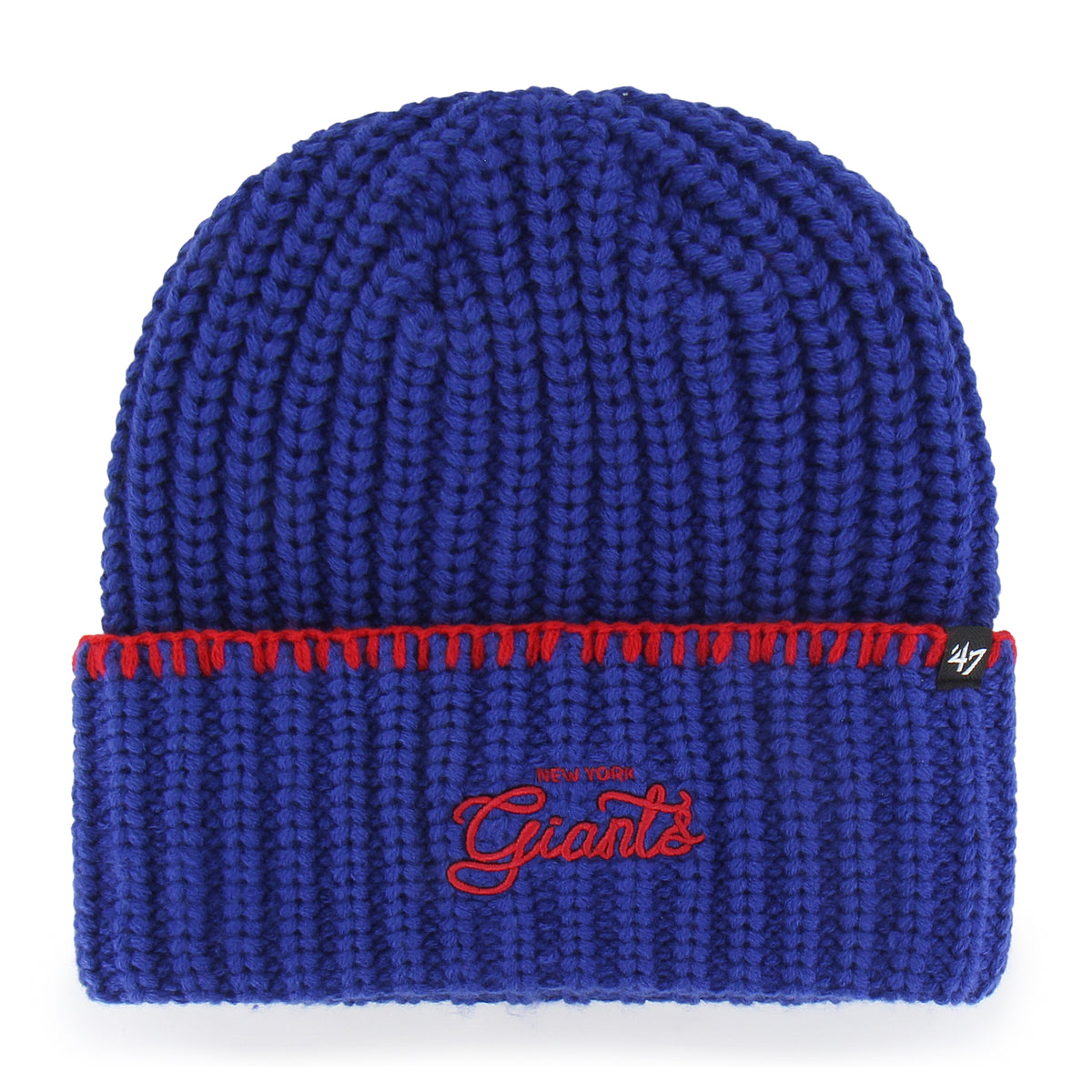 NEW YORK GIANTS BLANKET STITCH 47 CUFF KNIT