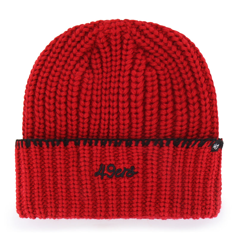 SAN FRANCISCO 49ERS BLANKET STITCH '47 WOMEN'S CUFF KNIT